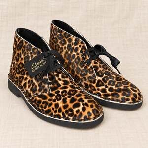 Clarks Desert Boot 2 Womens 7.5 M Leopard Print Leather Lace Up